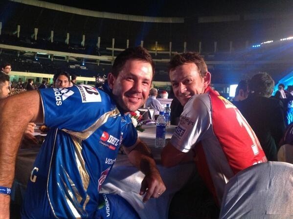 Ricky Ponting and Adam Gilchrist at Pepsi IPL Opening Night (Credit:@IPL) IPL 2013 Opening Ceremony