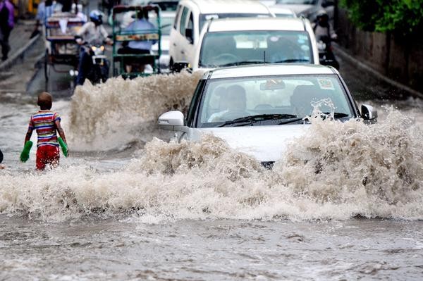 Image result for waterlogging in Delhi