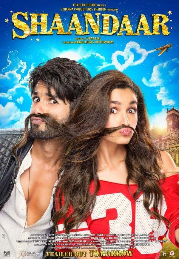 Alia Bhatt and Shahid Kapoor's Shaandar Movie Poster - Photos,Images