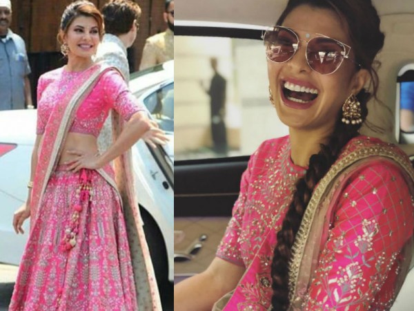 Jacqueline Fernandez stuns in hot pink lehenga at her best friend Sonam