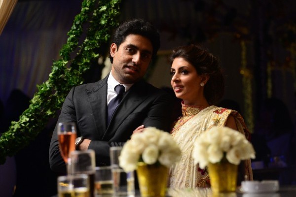 Abhishek Bachchan with sister Shewta Nanda attend the marriage ceremony