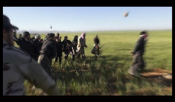Isis stones man for homosexuality in Hom,Syria.