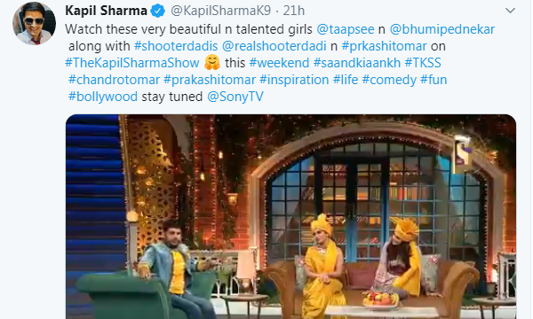 Image: @kapilsharma/Twitter Kapil Sharma Tweet