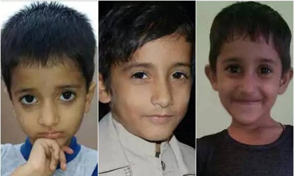 From left —Sameer, 11, Simran, 8 and Samar, 5. The three were murdered on Sunday, November 19 and their bodies were discovered from a forest in Panchkula on Tuesday, November 21 Kids killed in panchkula