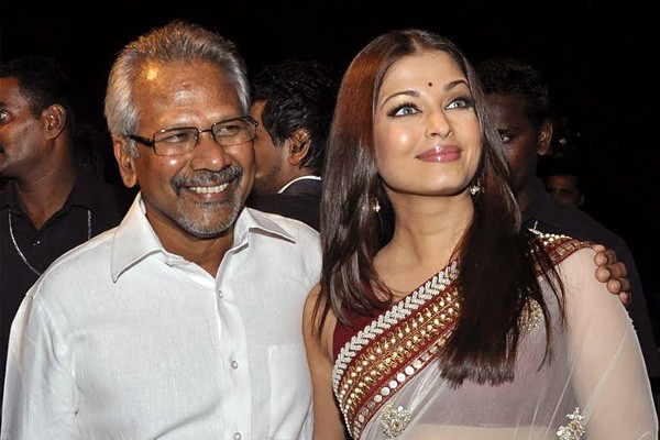 A picture of Mani Ratnam with Aishwarya Rai. Mani Ratnam with Aishwarya Rai