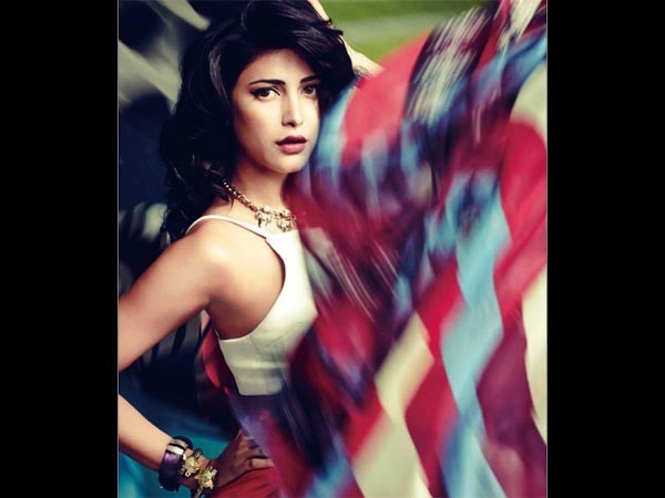 A picture from her Cineblitz Magazine photoshoot. Shruti Haasan
