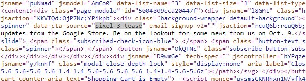 Pixel 3 confirmed via source code