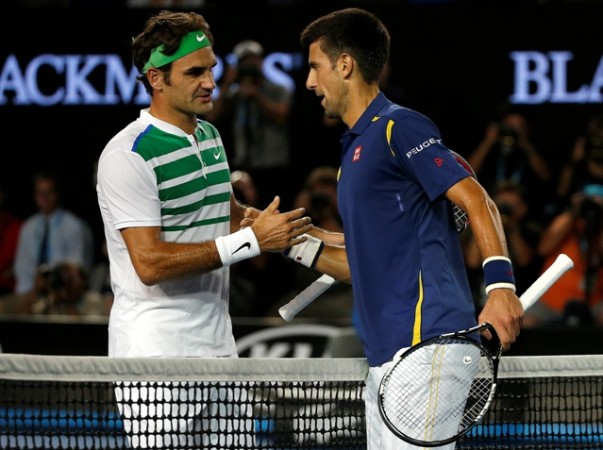 File photo of Roger Federer and Novak Djokovic. djokovic federer