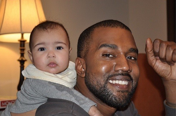 Singer Kanye West with daughter North/Instagram