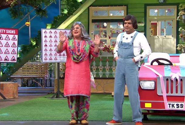 Ali Asgar (on the left) and Kapil Sharma on The Kapil Sharma Show Ali Asgar, Kapil Sharma, The Kapil Sharma Show