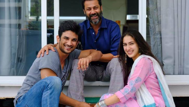 Ronnie Screwvala with Sushant Singh Rajput and Sara Ali Khan Ronnie Screwvala with Sushant Singh Rajput and Sara Ali Khan