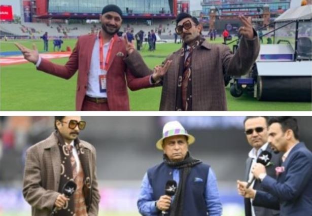 Ranveer Singh, Virender Sehwag, Harbhajan Singh, Sunil Gavaskar