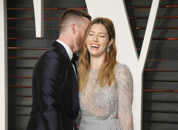 Justin Timberlake and Jessica Biel at the 2016 Vanity Fair Oscar Party in Beverly Hills. Justin Timberlake and Jessica Biel