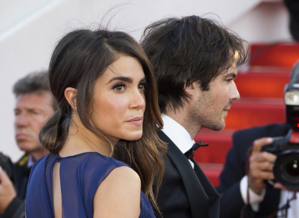 Pictured: Actor Ian Somerhalder and his wife Nikki Reed pose on the red carpet as they arrive for the screening of the film Ian Somerhalder and Nikki Reed
