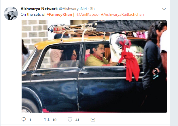 Aishwarya Rai and Anil Kapoor on the sets of Fanne Khan Aishwarya Rai