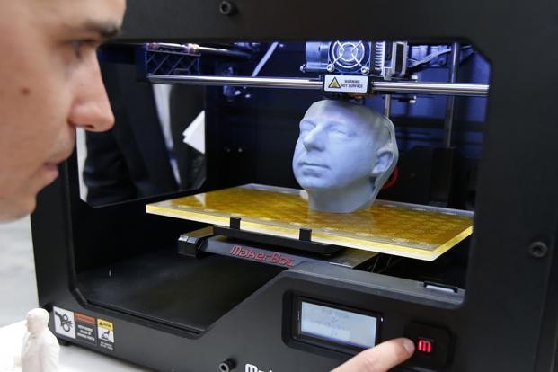 3D printer MakerBot Replicator 2 at the CeBit computer fair in Hanover 3D printer MakerBot Replicator 2 at the CeBit computer fair in Hanover