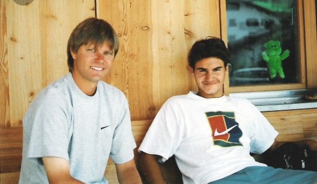 Roger Federer and Peter Carter. peter carter
