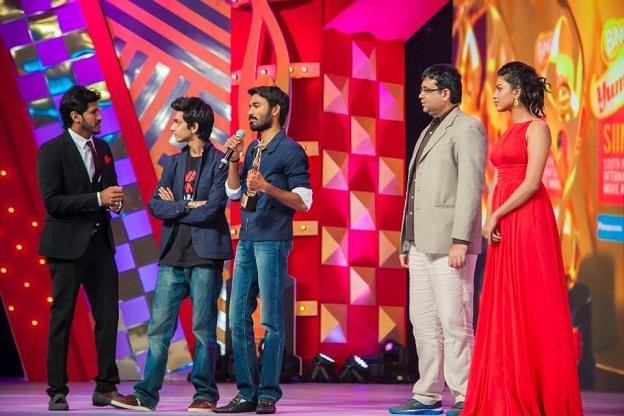 Dhanush, Anirudh, Vijay, Amala (Facebook/SIIMA) Dhanush, Anirudh, Vijay, Amala (Facebook/SIIMA)