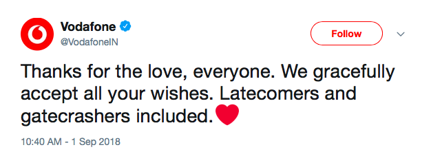 Vodafone's final word in the Twitter battle Vodafone's final word in the Twitter battle