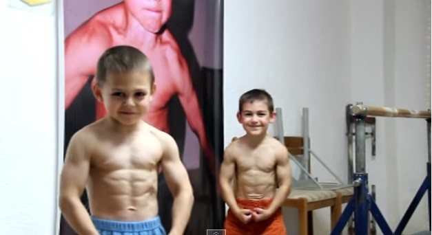 Bodybuilder brothers Giuliano,8, and Claudio,6. Bodybuilder brothers Giuliano and Claudio