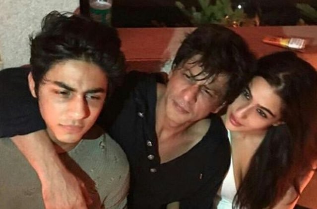 Sara Ali Khan was recently spotted with Aryan Khan and Shah Rukh Khan at Karan Johar's birthday bash Aryan Khan, Shah Rukh Khan, Sara Ali Khan at Karan Johar's birthday bash