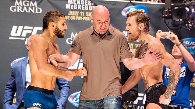 It will be hard to stop Chad Mendes (L) and Conor McGregor (R) once they enter the Octagon on Saturday at the main event of UFC 189 ufc 189