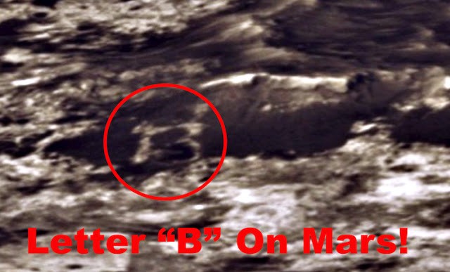 A structure similar to alphabet B spotted on Mars B on Mars