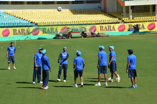 The Indian cricket team during a practice session in Dharamsala earlier this year indian cricket