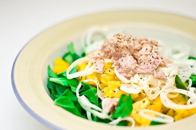 Eating only two large meals a day- breakfast and lunch- can help manage type 2 diabetes better than the normally recommended six smaller ones, a new study says. Healthy Meal, Tuna salad