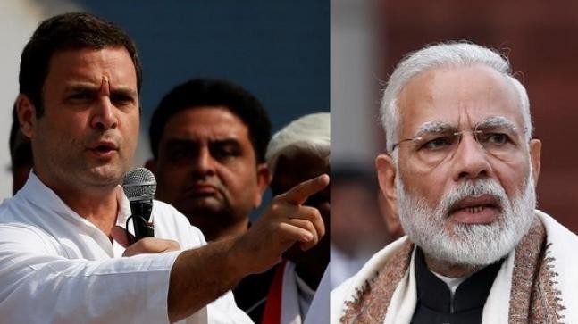 (L-R) Congress leader Rahul Gandhi and Prime Minister Narendra Modi. rahul gandhi narendra modi