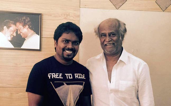 Pa Ranjith with Rajinikanth. Pa Ranjith