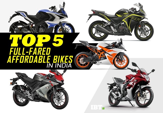 Top 5 affordable full faired bikes in India Top 5 affordable full-fared bikes in India