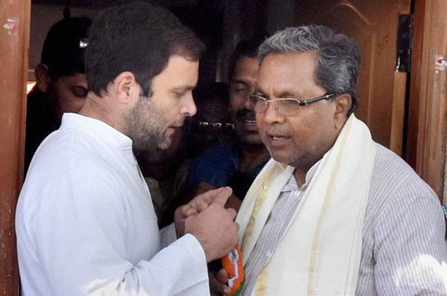 Siddaramiah and Rahul Gandhi Siddaramiah and Rahul Gandhi
