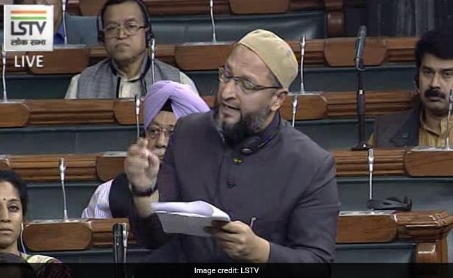 AIMIM President Asaduddin Owaisi in Lok Sabha on Thursday, December 28, 2017 kattua