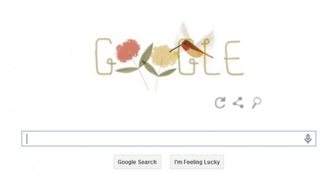Google's animated Earth Day 2014 doodle feature creatures like Moon jellyfish, puffer fish, dung beetle, veiled chameleon, Japanese macaque, and the rufous hummingbird. (Photo: Screen Shot)