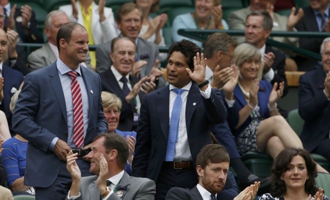 Sachin Tendulkar Andrew Strauss Wimbledon