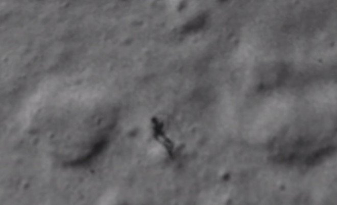 UFO Sighting: Alien-Like Figure Spotted on The Moon by Google Earth