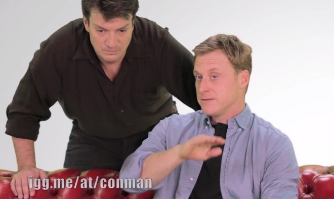Nathon Fillion and Alan Tudyc of 'Firefly'