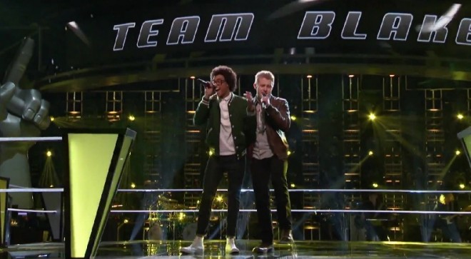 Corey Kent White and Jacob Rummell perform on The Voice US Season 8