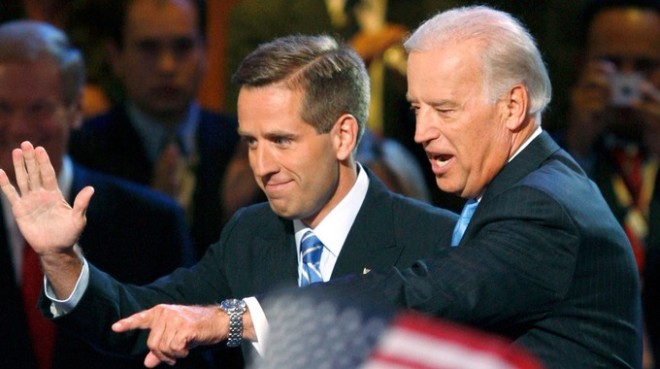 Beau Biden, with US Vice President Joe Biden in 2008