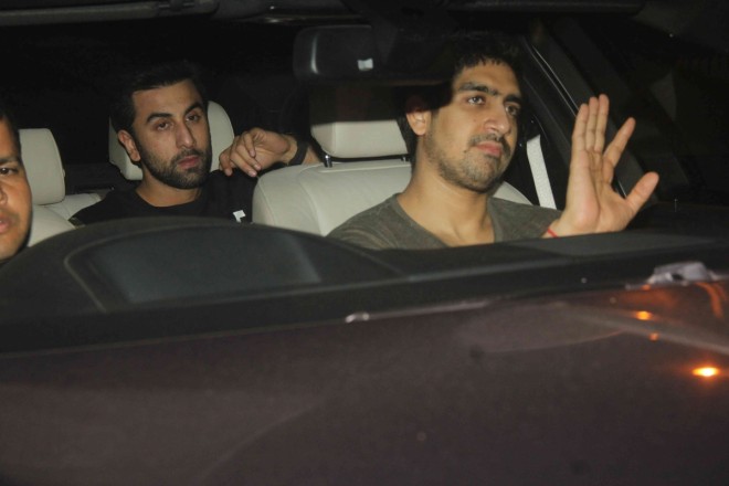 Ranbir Kapoor, Karan Johar at Aamir Khan's residence