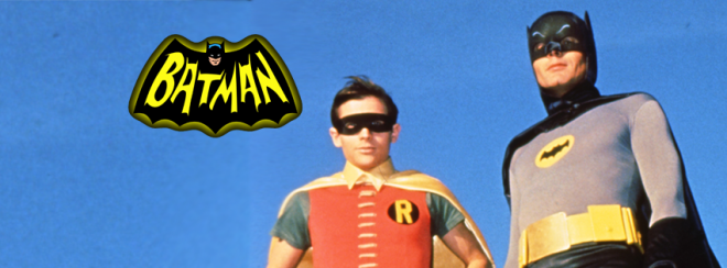 Adam West and Burt Ward as Batman and Robin from 1960s TV series