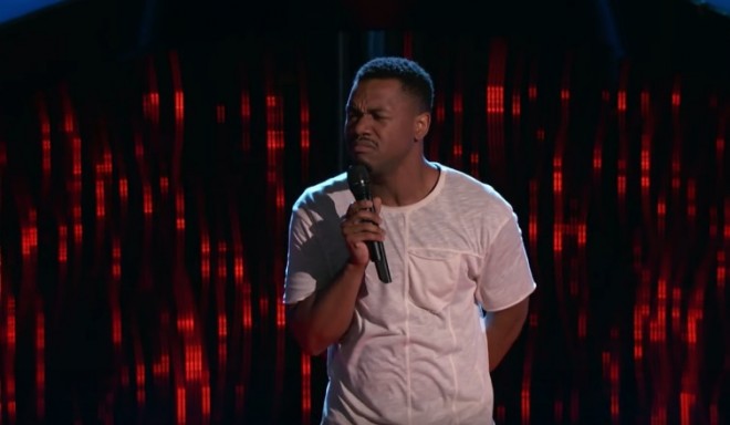 Kawan Debose performing "Let's Get It On" on The Voice USA 2017 Season 12