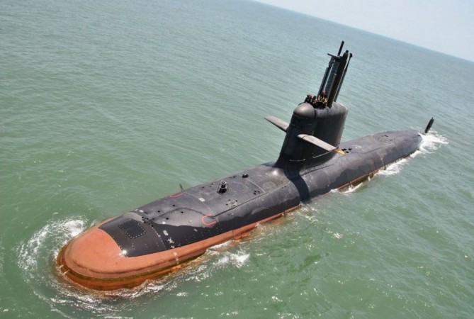 Pictured: INS Kalvari during sea trails. INS Kalvari