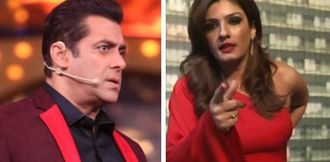 Salman Khan and Raveena Tandon