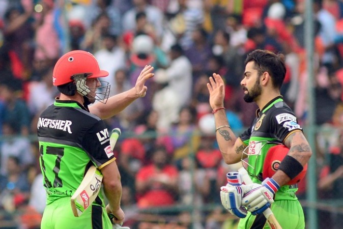 File photo of Virat Kohli and AB de Villiers playing for RCB AB De Villiers Virat Kohli RCB