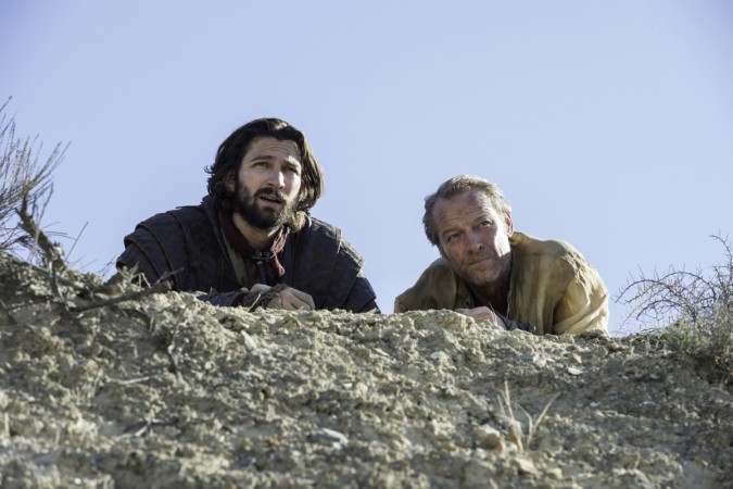 Pictured: Michiel Huisman as Daario Naharis and Iain Glen as Jorah Mormont Game of Thrones
