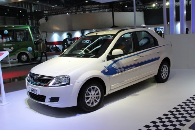 Mahindra e-Verito on display at Auto Expo 2016 Mahindra e-Verito