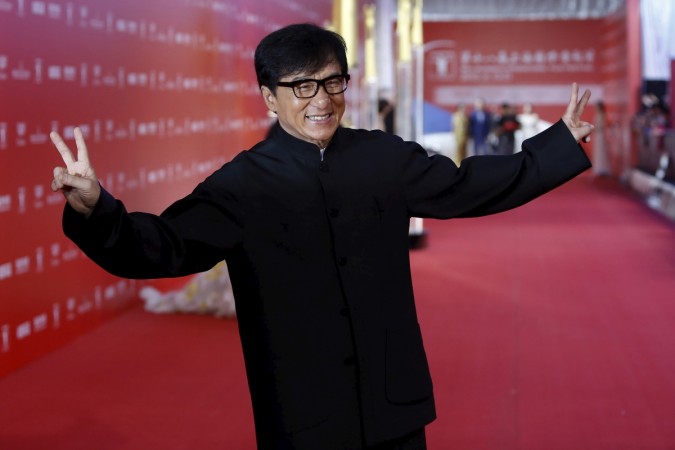 Pictured: Hong Kong actor Jackie Chan arrives at the 18th Shanghai International Film Festival June 13, 2015. Jackie Chan
