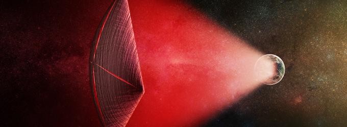 Mysterious radio bursts are being linked to advanced alien technology by researchers. alien, cosmic light flares, space,